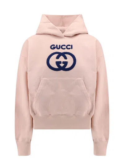 Gucci Sweatshirt Aus Baumwolljersey Mit Stickerei In Pink