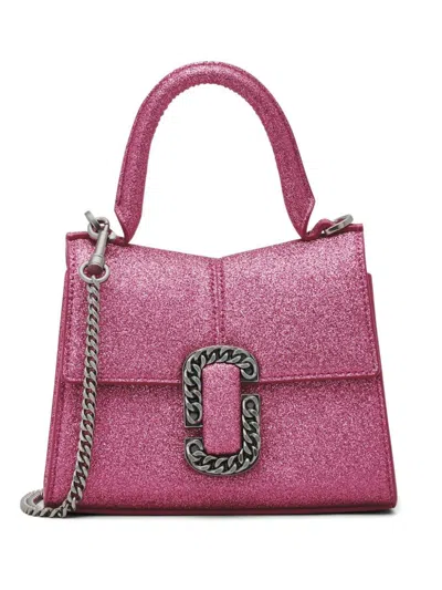 Marc Jacobs The Galactic Glitter St. Marc Mini Top Handle In Pink