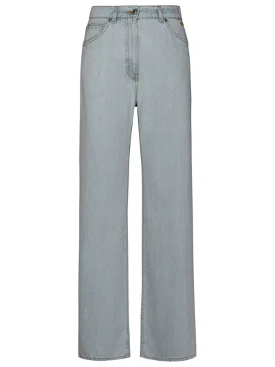Msgm High Waisted Jeans In Light Blue