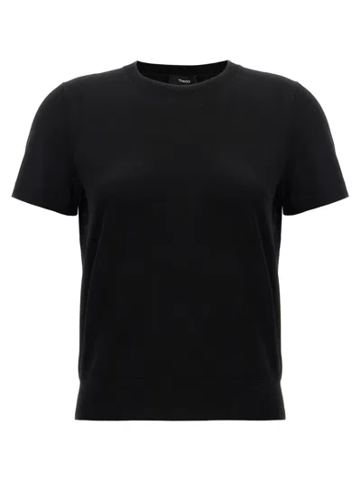 Theory Basic Crewneck Knitted T In Black