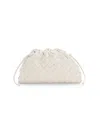 Bottega Veneta Women's Mini Intrecciato Leather Pouch Clutch In White