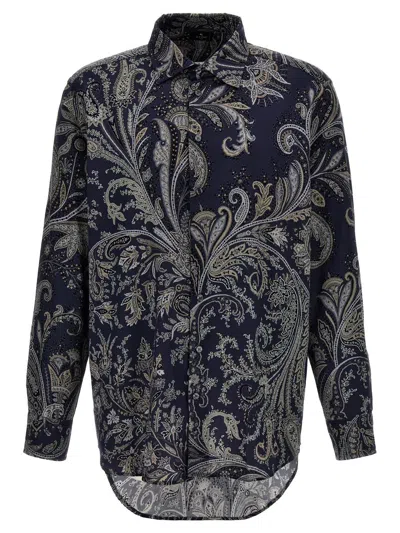 Etro Paisley Shirt In Blue