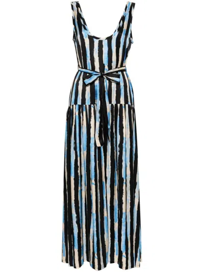 Pinko Once Striped Maxi Dress In Multicolor