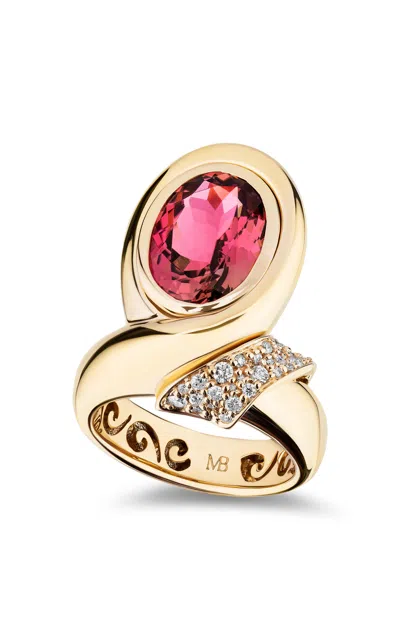 Mason And Books 14k Yellow Gold Chiffon Solitaire Ring In Gold