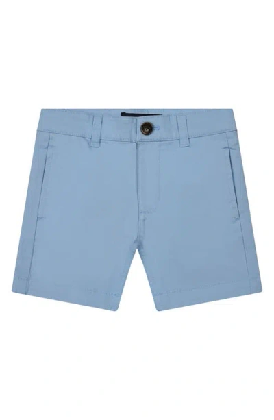Brooks Brothers Kids' Solid Stretch Cotton Shorts In Blue Light