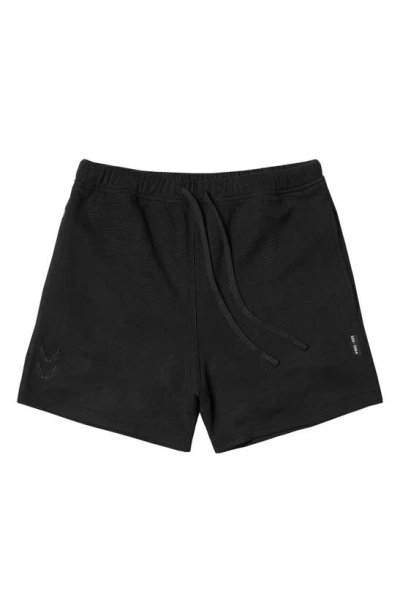 Asrv Waffle Knit Sweat Shorts In Black