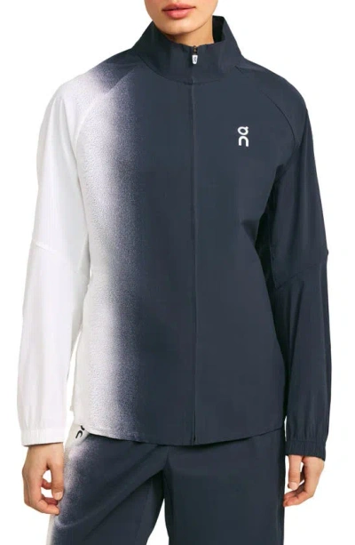 On Court Water Repellent Track Jacket In Black/ White