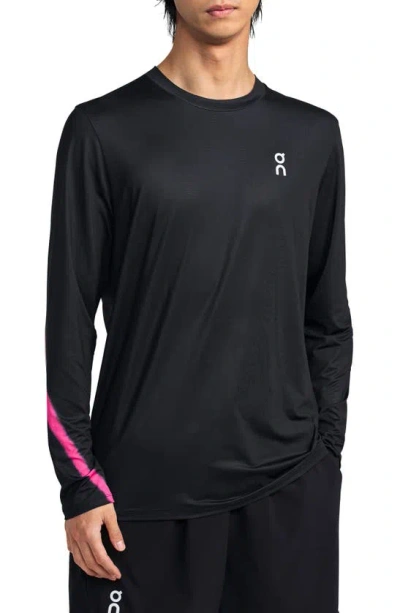 On Court Lg Sleeve Top In Black