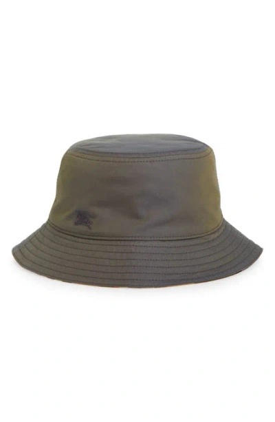 Burberry Women's Reversible Twill Bucket Hat In Iron