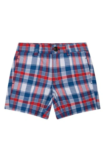 Brooks Brothers Kids' Plaid Cotton Shorts In Red