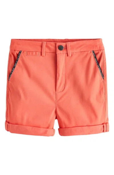 Baker By Ted Baker Kids' Stretch Cotton Chino Shorts In Orange