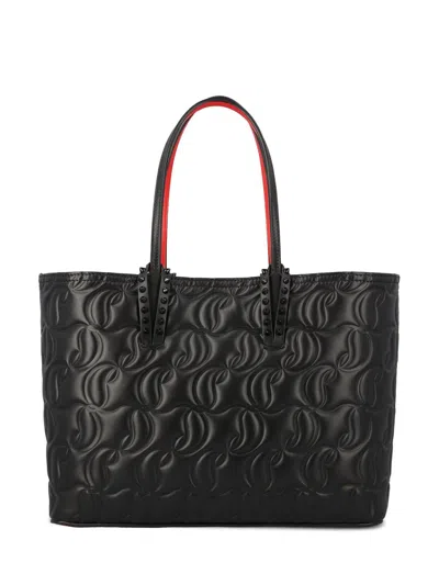 Christian Louboutin Cabata All-over Logo Patterned Tote Bag In Black
