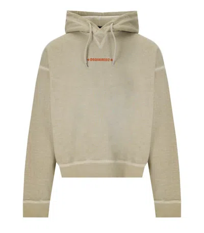Dsquared2 Cipro Fit Hoodie In Beige