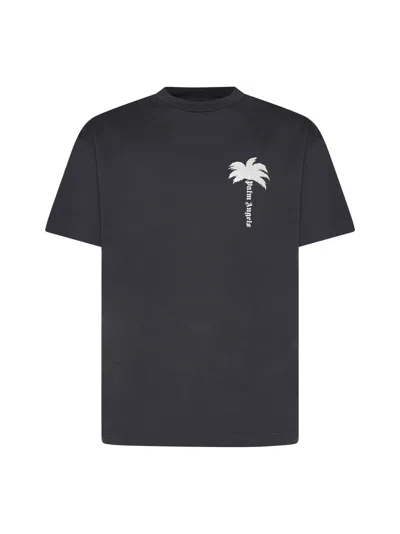 Palm Angels T-shirt In Dark Grey Off White