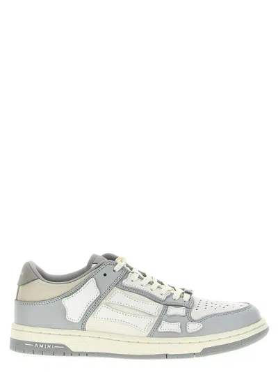 Amiri Skel Top Low Sneakers In Grey/white