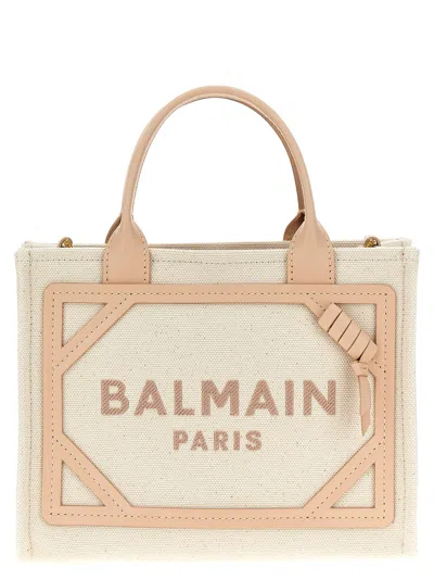Balmain B-army Shopping Bag In Gru Creme Nude Rose
