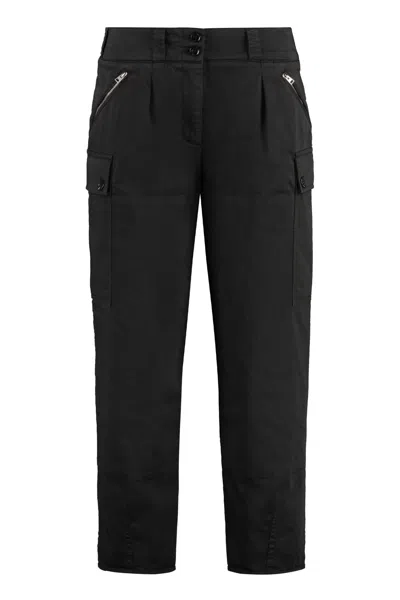 Tom Ford Stretch Cotton Cargo Trousers In Black