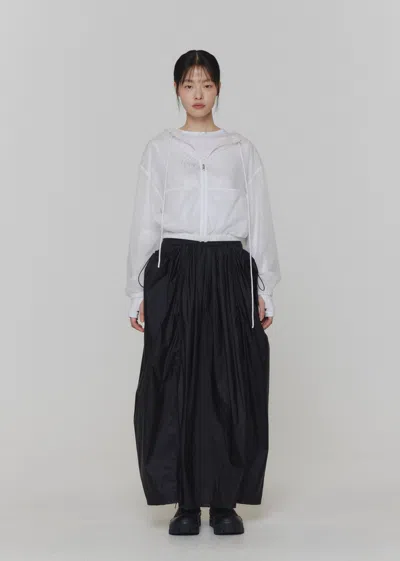 Amomento Women Layered Shirring Skirt In Black
