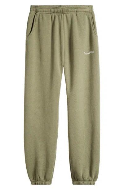 Museum Of Peace And Quiet Wordmark Sweatpants In Olive