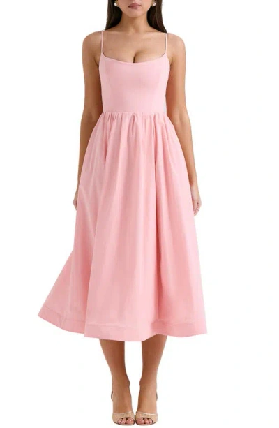 House Of Cb Lolita Fit & Flare Midi Sundress In Pink Flared
