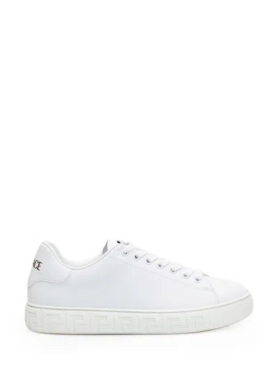 Versace Greca Sneaker In Bianco