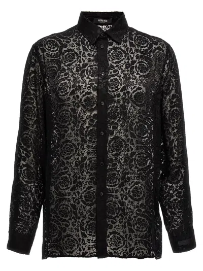 Versace Evening Shirt In Black