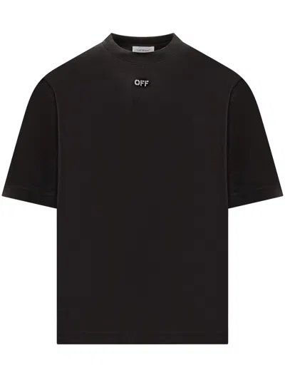Off-white Scribble Skate Logo T-shirt In Black White