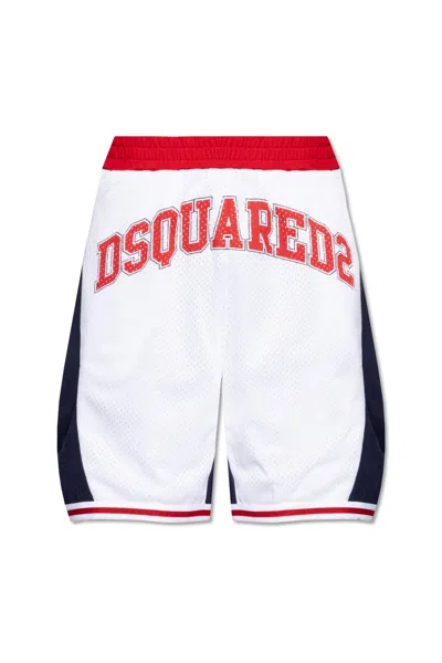 Dsquared2 Shorts With Logo In Blue/red