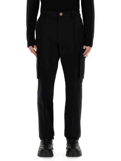 Versace Cargo Trousers In Black