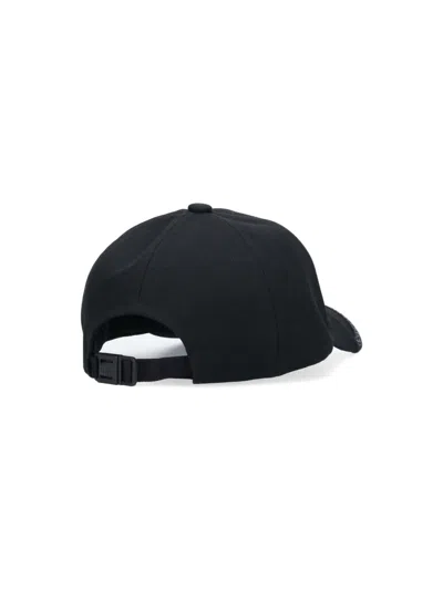 Moncler Logo Baseball Cap In Black