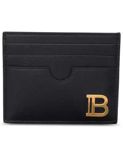 Balmain Black Leather Bbuzz Cardholder