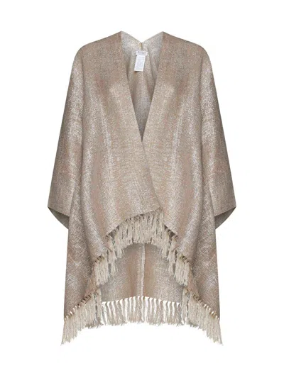 Brunello Cucinelli Fringed Cape In Default Title