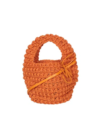 Jw Anderson J.w. Anderson Popcorn Basket Orange Large Bag