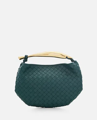 Bottega Veneta Sardine Leather Top Handle Bag In Verde