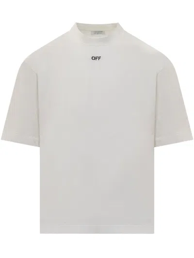 Off-white T-shirt With Logo In White Black