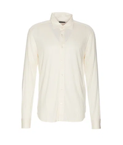 Tom Ford Silk Sheer Shirt In White