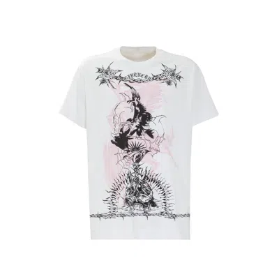 Givenchy Printed Cotton T-shirt In White
