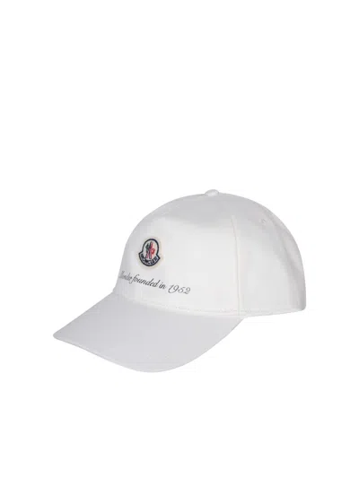 Moncler Logo Patch White Hat