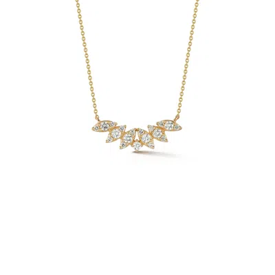 Dana Rebecca Designs Sophia Ryan Marquise Curved Bar Necklace In Yellow Gold