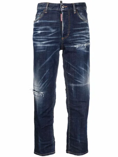 Dsquared2 Trousers 5 Pockets Clothing In Blue
