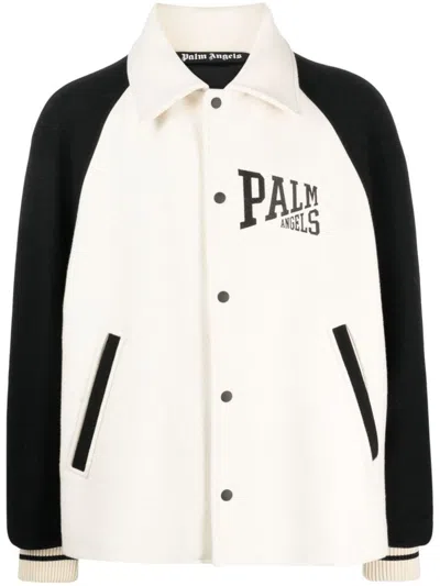 Palm Angels University Jacket Clothing In White