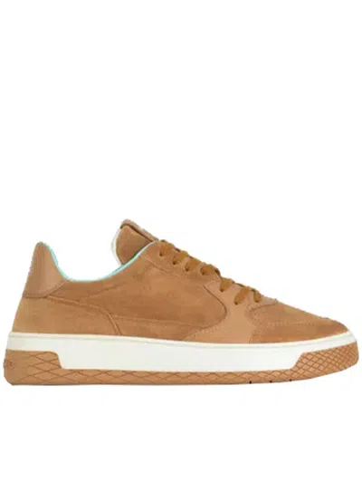 Pànchic Panchic Low-top Suede And Leather Trainer Shoes In Brown