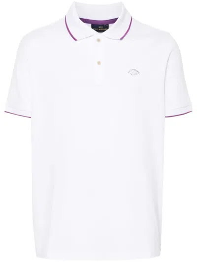 Paul & Shark Cotton Polo. Clothing In White