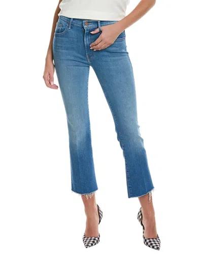 Mother The Insider Ankle Fray Jeans In Blue