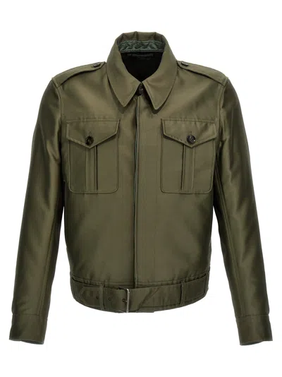 Tom Ford Battle Jacket In Green