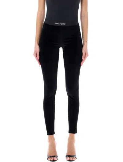 Tom Ford Branded Leggings In Black