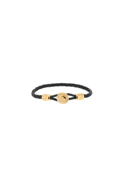 Versace Medusa Biggie Bracelet In Black  Gold (black)