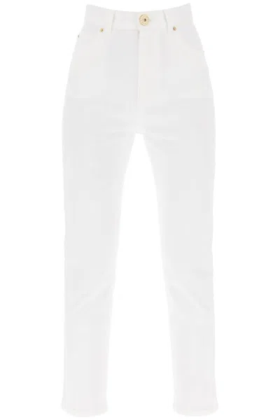 Balmain High-waisted Slim-fit Jeans In White