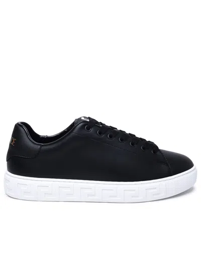 Versace Man Black Leather Trainers