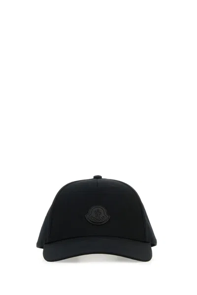 Moncler Black Cotton Baseball Cap